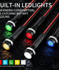 Built-in LED lights in RGBYW colors