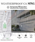 Weatherproof wireless garage door keypad, easy PIN access, durable white casing, and sleek design for home entry.