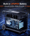 3600W Portable Power Station With 3840Wh Large Capacity, Your Go To Solar Generator, includes internal LiFePO4 battery