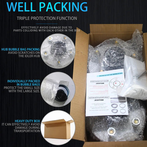 Hot Dip Galvanized Trailer Idler Hub Kit 5 Bolt 4.5 Fits 3500 Lb Trailers pre installed and lubricated packaging