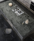 Big Roll Industrial Concrete Peel And Stick Wallpaper 32 By 354 Inches Self Adhesive Cement Look Matte Vinyl on countertop