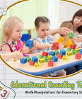 Children using Ten Frame Foam Dice Set For Classroom Math 20 Colorful 2 Inch Dice In Red Green Blue Yellow For Subitizing Counting