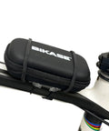Compact Bicycle Tool Kit With Multi Bit Set mounted on bike with Superband, black case visible.