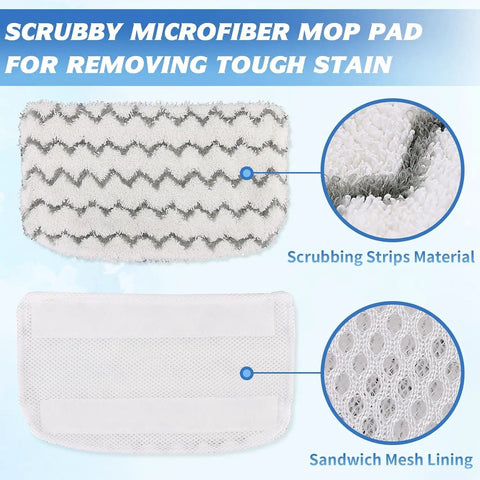 Six Pack Thickened Steam Mop Replacement Pads For S1000 Series Cleaners Durable Microfiber Mop Pads Washable And Reusable
