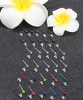 Clear Plastic Silicone Multicolor Ball Stud Earrings Post Hole Saver Piercing Retainers Medical Grade For Sensitive Ears Women And Men Dope For Sports And Work, assorted sizes
