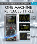 All In One Handheld Oscilloscope And Multimeter With Built In Signal Generator 12MHz Bandwidth 50MSa Per Second Sampling Voltage Tester