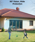 2MP 1080p Outdoor And Indoor Security Camera With Hybrid 4-In-1 CVI TVI AHD And Analog CVBS on house wall