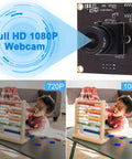 Beast Mode USB 3.0 Camera Module For Full HD 1080P 50FPS, 2MP Web Cam With IMX291 Sensor displaying video quality comparison.