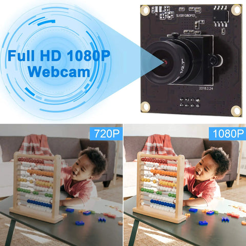 Beast Mode USB 3.0 Camera Module For Full HD 1080P 50FPS, 2MP Web Cam With IMX291 Sensor displaying video quality comparison.