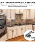 4 Pack Aluminum Frame Cabinet Hinges In Black Finish With Hydraulic Soft Close, shown with kitchen cabinetry.