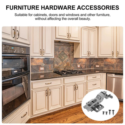 4 Pack Aluminum Frame Cabinet Hinges In Black Finish With Hydraulic Soft Close, shown with kitchen cabinetry.