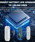 Wireless Door Chime with 800 ft Range, 55 Chimes and 5 Adjustable Volume Levels; sensor and circuit board close-up on blue