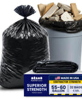 55 Gallon Heavy Duty Contractor Bags 4 Mil Puncture And Tear Resistant Trash Liners 38 X 58 Inch Built For Rough Jobs