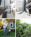 Grabber Reacher Tool 36-inch with foldable anti-slip rotating jaw and magnetic tip; blue accents for seniors.