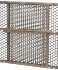 Adjustable Baby Gate For Doorways With Pressure Mount No Drill Setup Easy Tool Free Install Kid Friendly Pet Safe Gate Vintage Wood Gray