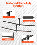 Beefy Ceiling Kayak Rack For Two Kayaks Up To 250 Lbs Heavy Duty Adjustable Overhead Garage Hanger with steel frame and locking pin