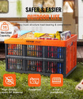 Collapsible 45L Storage Crates Set of 3 with handles holding food and drinks, lightweight PP plastic, outdoor setting