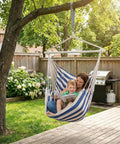 Heavy Duty Outdoor Hammock Chair Swing With Steel Spreader Bar And Anti Slip Rings 500 Pound Capacity for patio relaxation