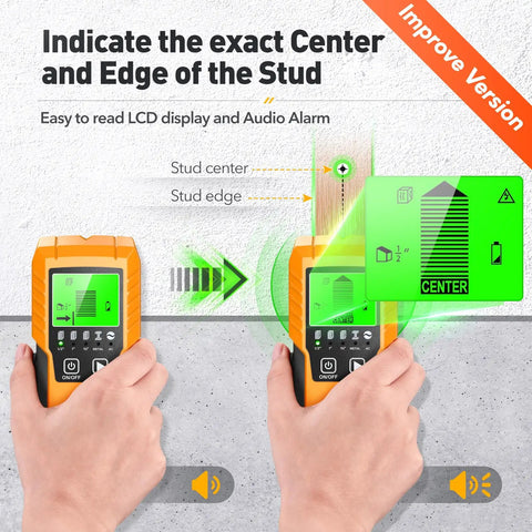 Top Tier Electronic Stud Finder Wall Scanner With Hella Precise Wood Stud And Joist Tracking Plus No Sweat Live Electrical Wire Alert And Bright Lcd Readout For Smooth Diy Work