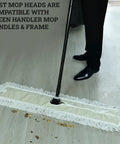 Kick Serious Dust Bunnies With This 36 Inch Industrial Cut End Dust Mop Refill featuring a blended yarn pad for cleaning floors.