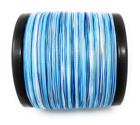 Braided Fishing Line Pro Grade Power Performance For Saltwater Or Freshwater Ultra Strong Polyethylene Braid With High Visibility Blue Camouflage 10 lb Test 150 Yards spool