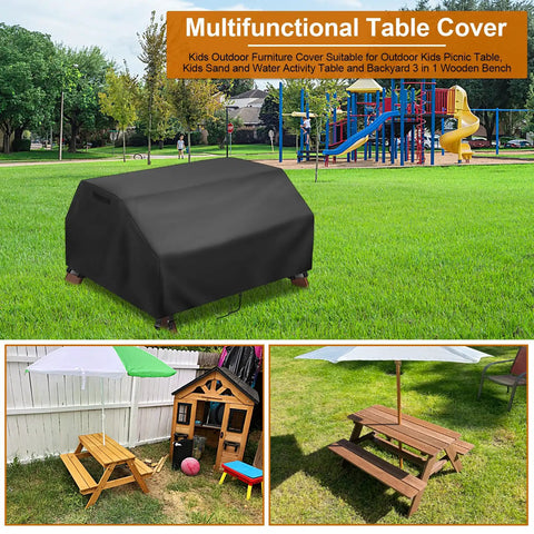 Waterproof Outdoor Picnic Table Cover For Kids And Toddlers 38 Inch Long By 38 Inch Wide By 19.5 Inch High Sand And Water Play Table Cover