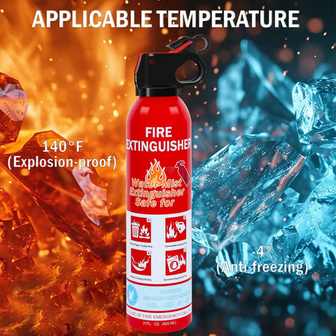 Real Deal Compact Water Based Abck Fire Extinguisher For Home Kitchen Car And Grill Portable Household Safety Gear Non Toxic Easy Clean 13 Foot Reach Stops Any Inferno Cold