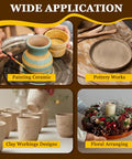 MAOPINER 12-inch sculpting wheel collage: painting ceramics, pottery works, clay cups, floral arranging.