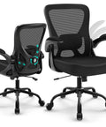 Ergonomic Breathable Mesh Desk Chair With Adjustable Lumbar Support And Flip Up Armrests High Back Boss Level Comfort For Office And Gaming