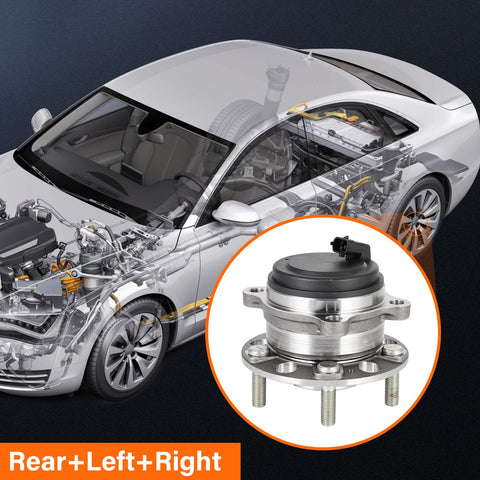 Premium Wheel Bearing And Hub Assembly For Kia Sorento 2016 2020 FWD Rear Left And Right Drop-In Replacement, OE-Grade