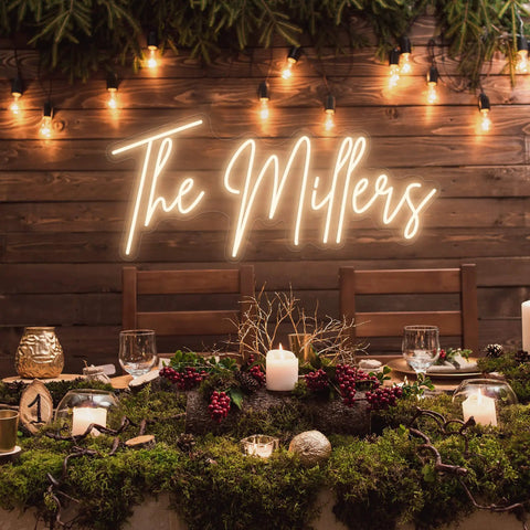 Custom Neon Signs For Wall Decor Personalize Large LED Neon Light Signs With Your Name Or Logo Lit for weddings