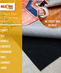 Nonskid Rug Pad 3' x 5' Plush Reversible Gripper One Quarter Inch Thick, Safe for All Floors and Carpets, shown on hardwood floor
