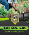 Beast Of A Heavy Duty 3 Inch By 24 Inch Auger Drill Bit For High Torque Drills highlighted for easy installation in garden