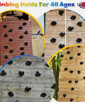 Large Rock Climbing Holds 20 Pack With Easy Mounting Hardware Three Shapes For Indoor Outdoor Climbing Walls Frames Tree Houses