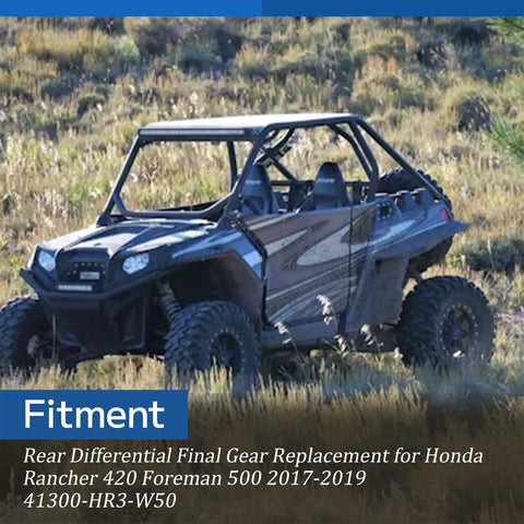 Honda Rancher Rear Differential Final Gear Replacement For 420 TRX420 Foreman 500 TRX500 2017 2019 41300 HR3 W50 ATV pictured