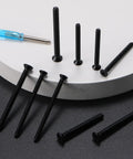 All In One Flat Head Phillips Machine Screw Kit For Electrical Outlets And Switches, 126 Pieces shown with small screwdriver