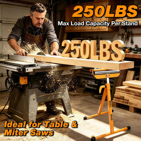 Badass Heavy Duty Roller Stand With 3 In 1 Adjustable Head And 250 Lbs Capacity Chrome Steel Workhorse Pro Jobsite Essential For Moving Roll Goods Effortlessly in workshop with max load 250lbs.