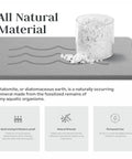 All natural material information, diatomite material with moisture proof, natural minerals, and permanent use benefits.