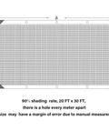 Diagram of 90 Percent Shade Cloth For Dog Kennels And Outdoor Spaces Heavy Duty Sunblock Shade Mesh Tarp With Grommets 20 By 30 Feet