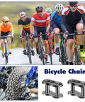 Cyclists on road ride and Ten Pieces Size 50 Roller Chain Connecting Links Master Connector Link Heavy Duty Standard Connecting Split Links For Bicycle Mini Bike Motorcycle Home And Industrial Machinery ANSI Compatible