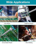 Cordless 60W Soldering Iron Station Kit For 18V LXT Batteries shown repairing electronics and appliances