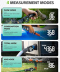 Ultra Accurate Water Flow Meter For RV Garden Hose Pool Lawn Sprinkler And Nozzle Sprayer, Measures Water Consumption And Flow Rate Up To 9999.9 Gallons Or Liters, With About Five Percent Accuracy And Easy Mode Options, 4 measurement modes