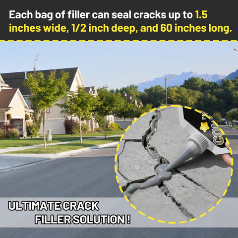 Person applying High Elasticity Self Leveling Concrete Crack Filler For Driveways, Walkways And Patios, Waterproof Slab Repair Sealant