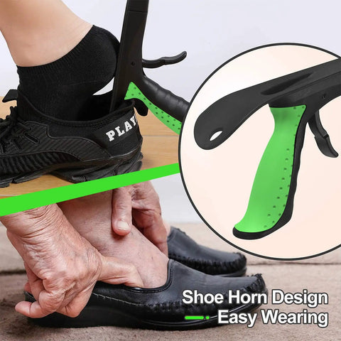 32 Inch Reacher Grabber With Magnetic Tip And 360 Degree Rotating Jaw Shoehorn 2 Pack For Indoor Outdoor Use Ideal For Seniors With Arthritis Easy One Hand Operation Durable Long Reach Green