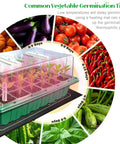 Seed Starter Tray With Grow Light And Heat Mat For Fast Germination Humidity Dome with vegetable germination times