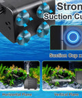 Compact Submersible Pump 160 GPH 120V 10W With 9.9 Foot Power Cord And 4 Foot Lift for secure placement in aquariums.