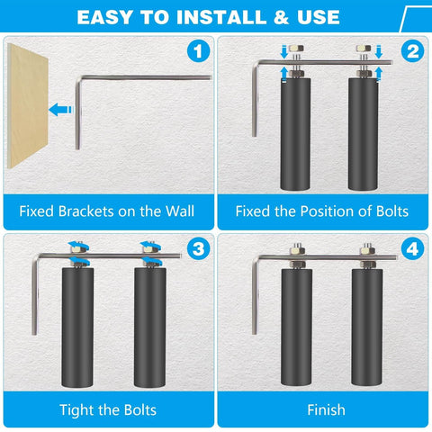Installation guide for Heavy Duty Sliding Gate Roller Kit With 6 Inch Nylon Rollers Adjustable L Bracket Gate Guide And Support Hardware.