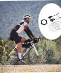 Trail Tough Mountain Bike Disc Brake Kit equipped with lightweight hollow rotors, mechanical calipers, and a cyclist on a trail.
