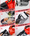 Rugged Cordless Vacuum Cleaner With Five In One Setup And Hella Mighty 500 Watt Brushless Motor Pulling Savage 100AW Suction for filter installation steps.