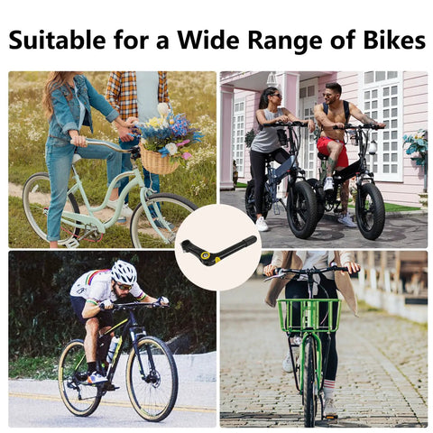 Beefy Black Adjustable Quill Stem 25.4mm Clamp Aluminum Alloy Bike Stem With 180mm Reach And 110mm Extension for various bikes